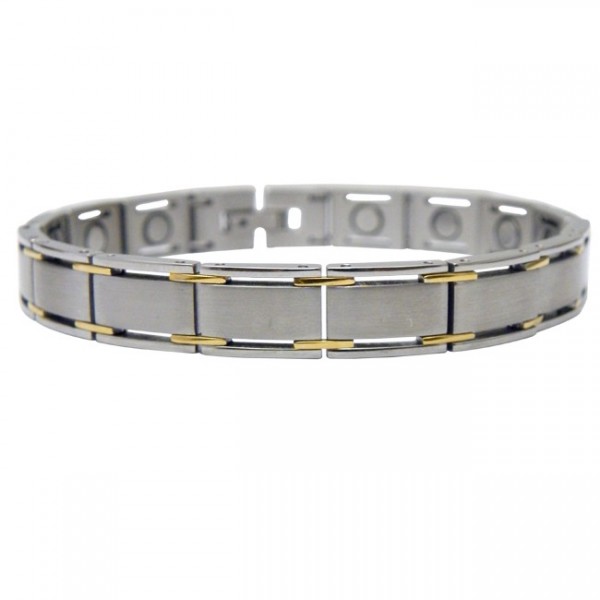 Magnetic Stainless Steel Bracelet Square Link