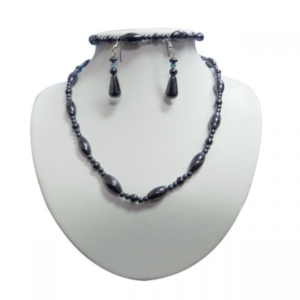 Magnetic Hematite 3 piece Necklace Set